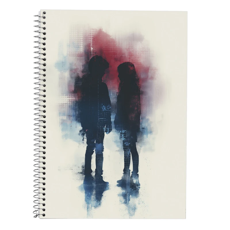 دفتر زبان 50 برگ مدوپد مدل دو خط طرح عاشقانه love کد DF14293