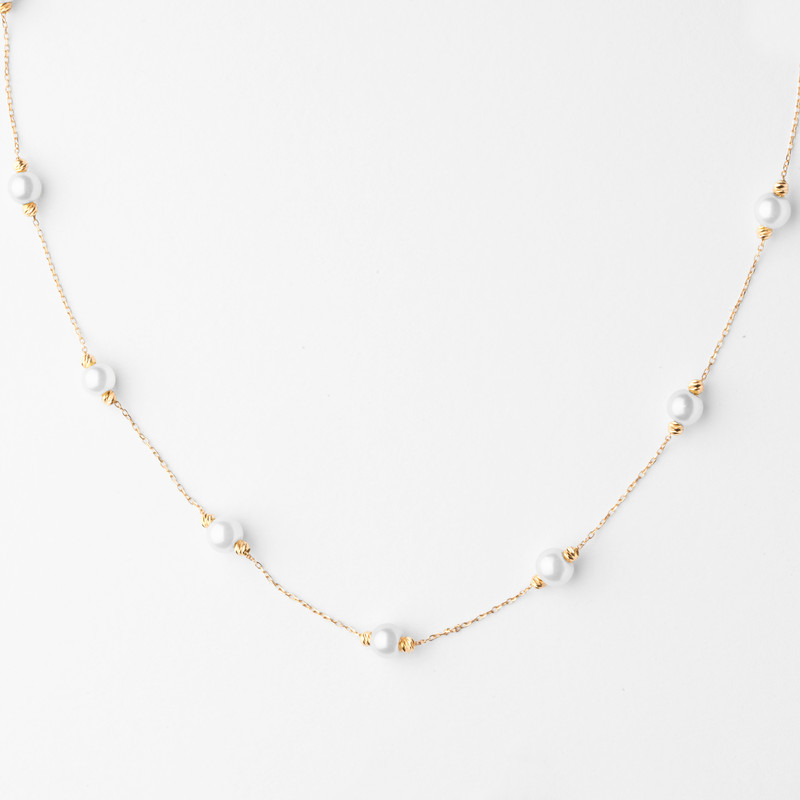 گردنبند طلا 18 عیار زنانه با زنجیر حلقه‌ای (فلامینگو) گلدم مدل PE145023