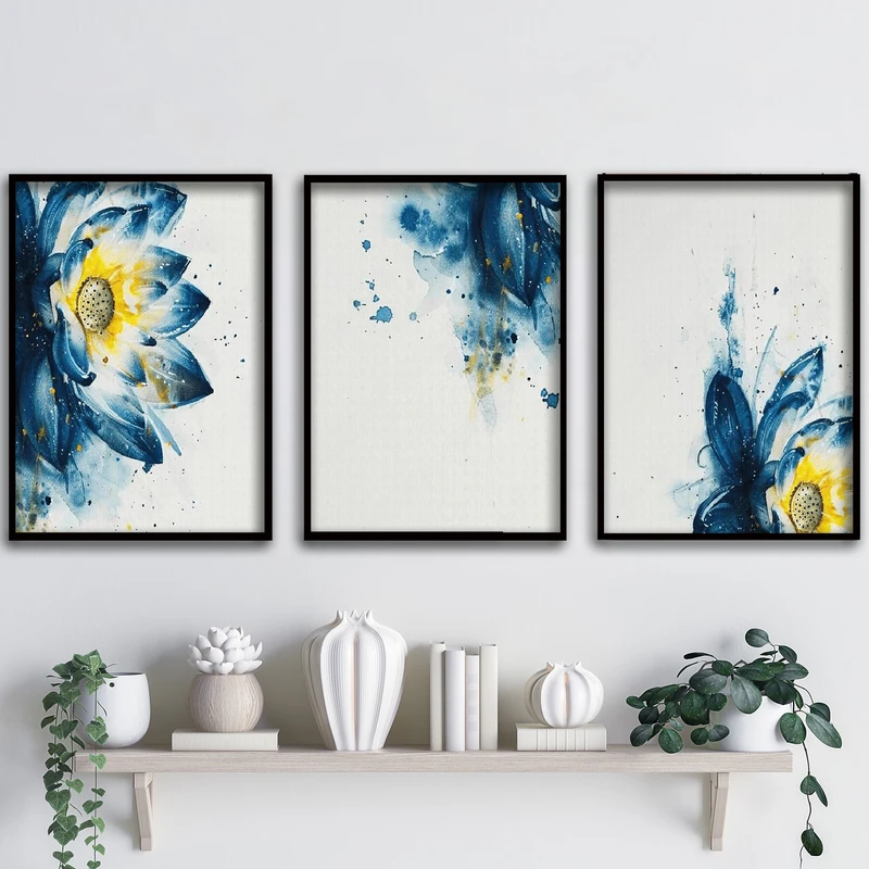 تابلو آتریسا طرح آبستره مدل ATA64 مجموعه 3 عددی 