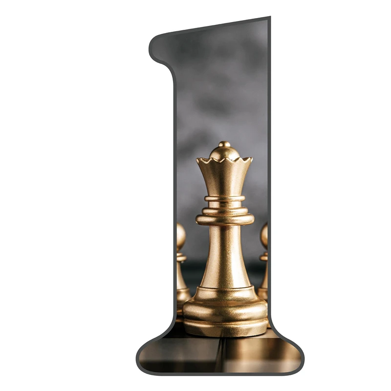 استند رومیزی تولد مدل عدد 1 طرح شطرنج کد 1814