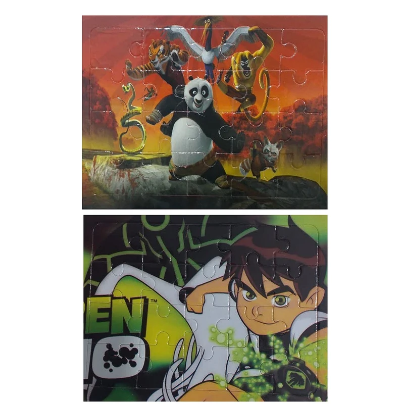 پازل 20 تکه مدل پاندای کونگ فوکار و بنتن بسته 2 عددی