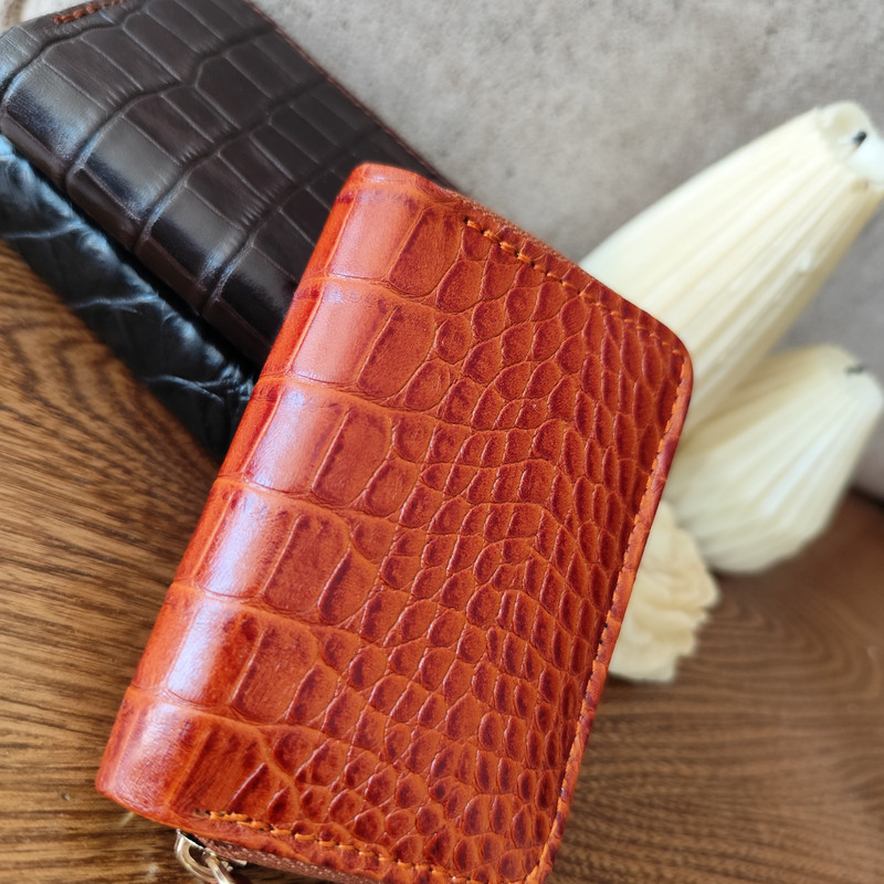 جاکارتی مدل چرم طبیعی طرح کروکودیل Sch-cr1