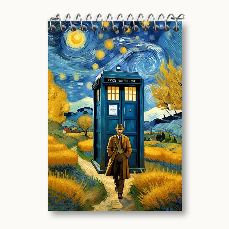 دفتر یادداشت 50 برگ خندالو طرح ونسان ونگوگ کد N5846