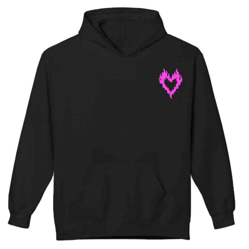 هودی مردانه پاد آفرین مدل اسپرت طرح قلب فانتزی دوطظرف چاپ کد 090