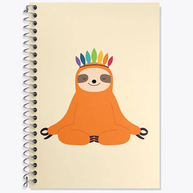 دفتر زبان 50 برگ خندالو مدل سه خط طرح تنبل کد 5065