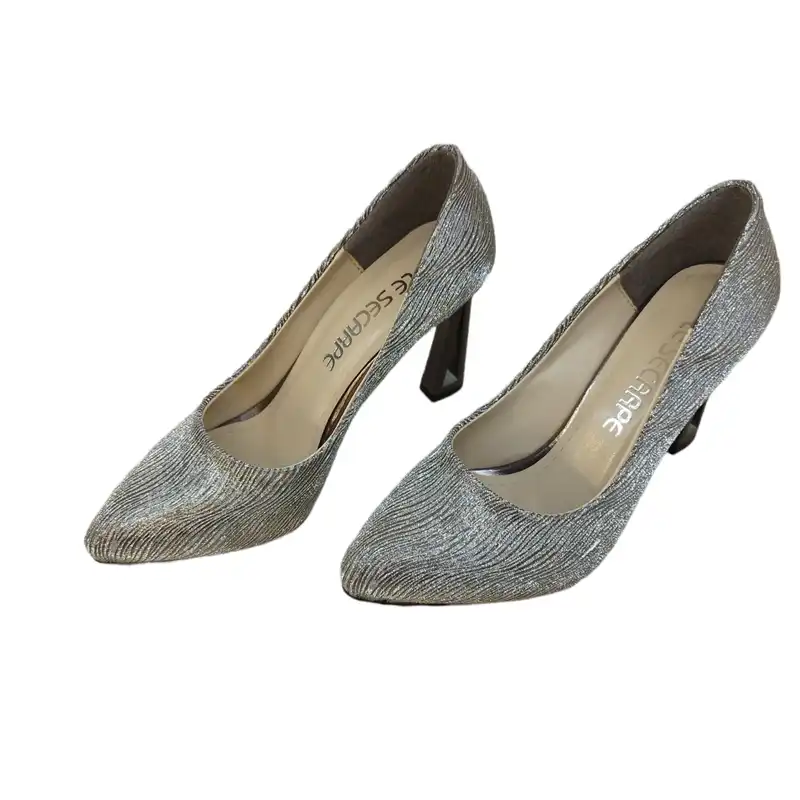 کفش زنانه مدل لمه براق رنگ نقره ای