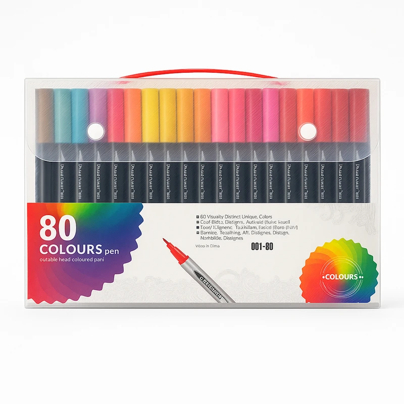 ماژیک رنگ آمیزی مدل براشینگ کد NO.80 بسته 80 عددی