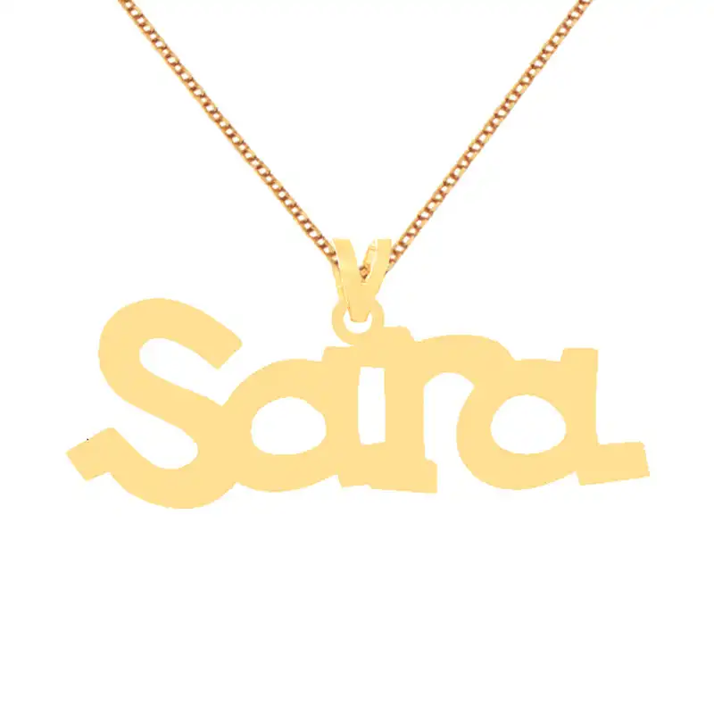 گردنبند طلا 18 عیار زنانه الن نار مدل طرح سارا ELN70247
