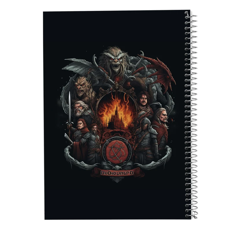 دفتر ژورنال نویسی 50 برگ مدوپد مدل نقطه ای طرح ارباب حلقه ها The Lord of the Rings کد DF3056