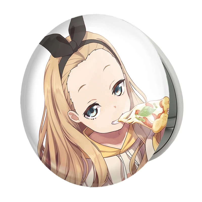 آینه جیبی خندالو طرح کورومی انیمه لیکوریس ریکویل Lycoris Recoil مدل تاشو کد 23097 