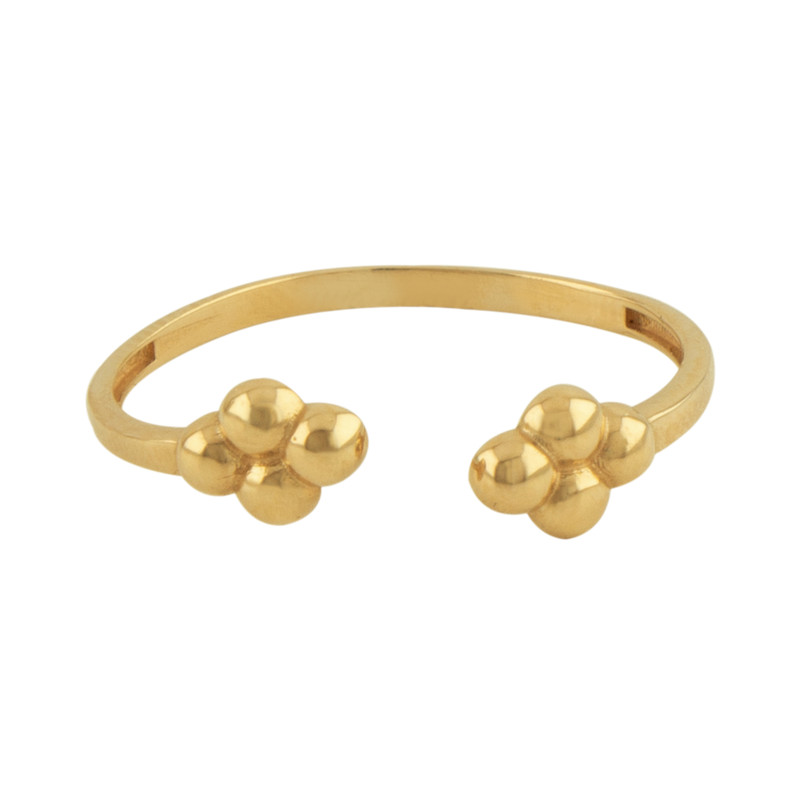 انگشتر طلا 18 عیار زنانه پولک مدل کرابو چهارگوی