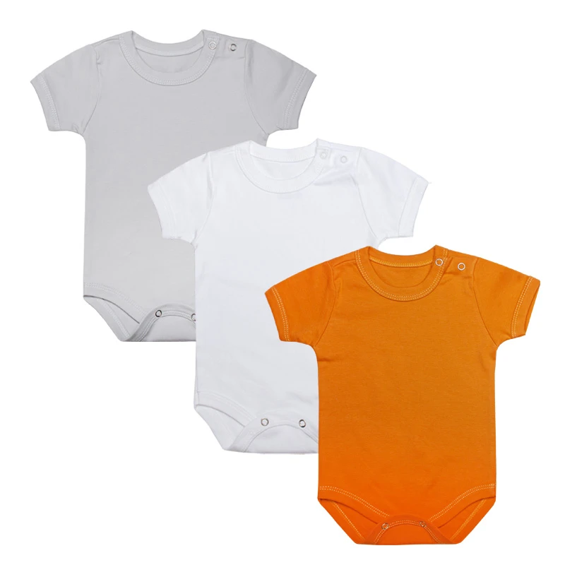 بادی آستین کوتاه نوزادی آدمک مدل 170051  مجموعه 3 عددی