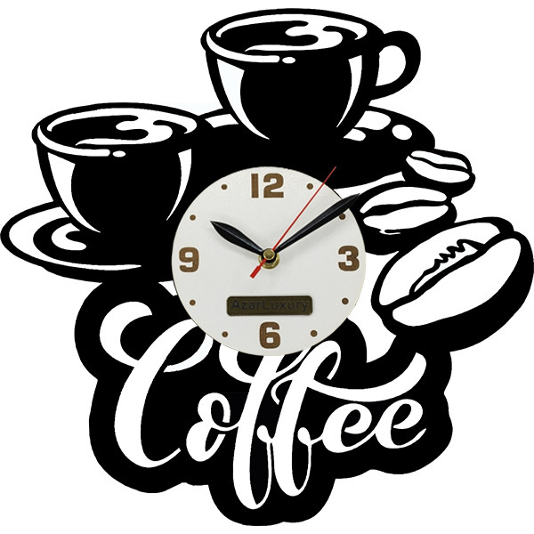 ساعت دیواری آذرلاکچری طرح کافی شاپ کد 001