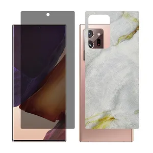 Glass Together model privacy glass screen protector suitable for Samsung Galaxy Note20 Ultra 5G mobile phone with cover sticker on the back of the phone