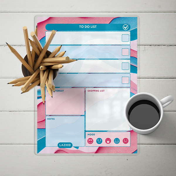 تخته وایت برد لاژید مدل پلنر کد TO-DO-LIST سایز 20*30 سانتی متر