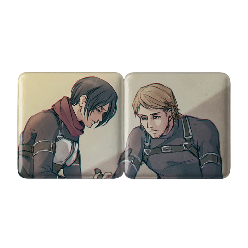 مگنت خندالو مدل میکاسا و جین انیمه اتک آن تایتان Attack On Titan کد A186 مجموعه 2 عددی