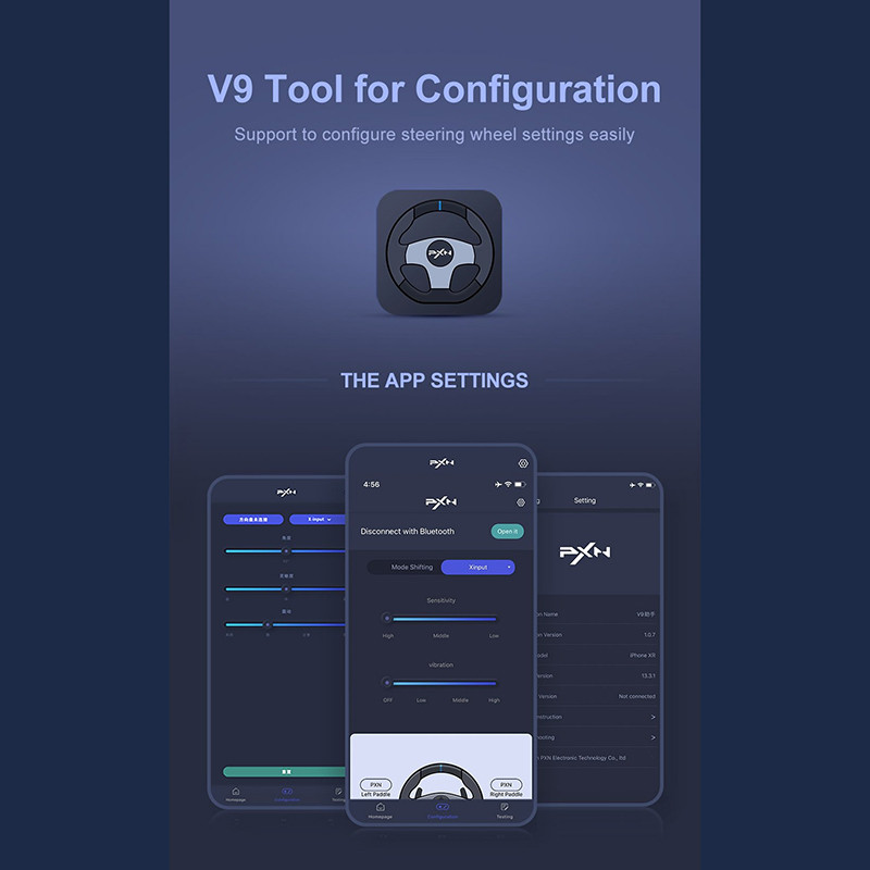 گجت دسته فرمان بازی پی ایکس ان مدل V9