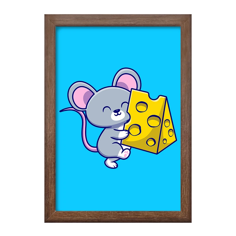 تابلو خندالو طرح  حیوانات بامزه موش کد 25439
