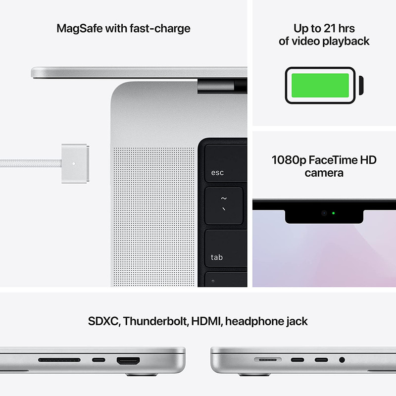 لپ تاپ 14.2 اینچ اپل مدل MacBook MKGP3 M1 Pro 2021 لپ تاپ 14.2 اینچ اپل مدل MacBook MKGP3 M1 Pro 2021