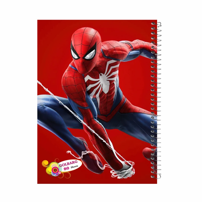 دفتر مشق 80 برگ گلبرگ طرح مردعنکبوتی کد 80920