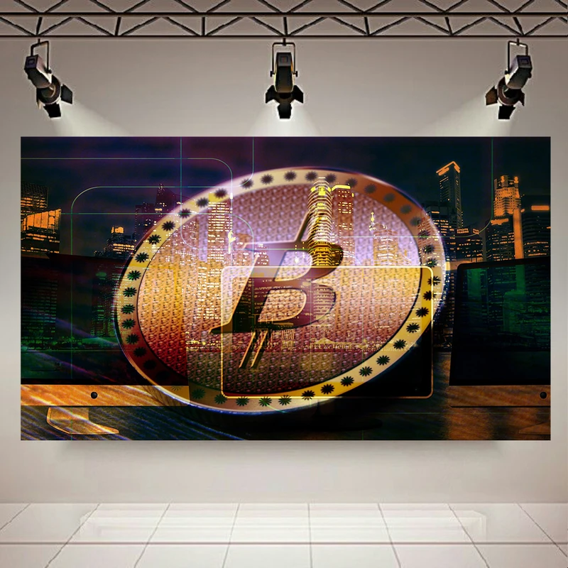تابلو بوم طرح ارزدیجیتال مدل بیتکوین کد AR3230