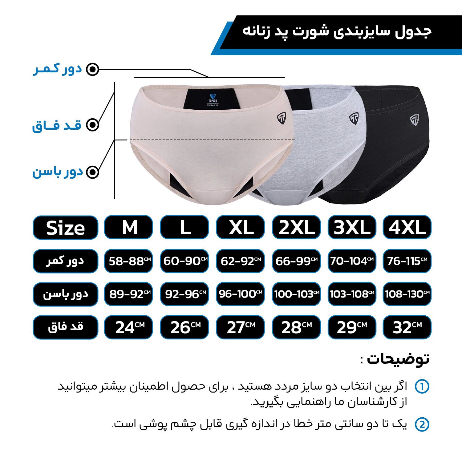 شورتکس  زنانه مدل لایه جاذب ارکیده  ضدحساسیت بسته 3 عددی -  - 2