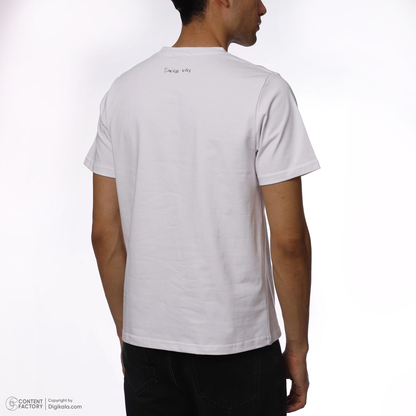تی شرت آستین کوتاه مردانه ناربن مدل پنجره رنگ سفید -  - 4