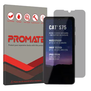 Promate Resistant model privacy screen protector suitable for CAT S75 mobile phone
