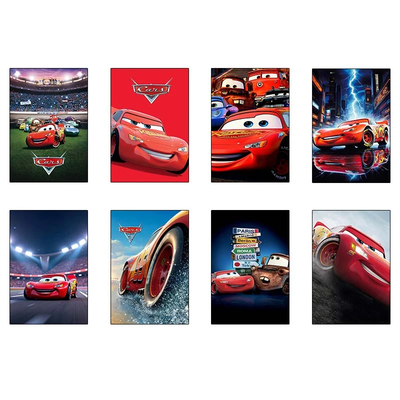 پوستر کارنيکا طرح ماشین‌ها Cars کد 84805 مجموعه 8 عددی