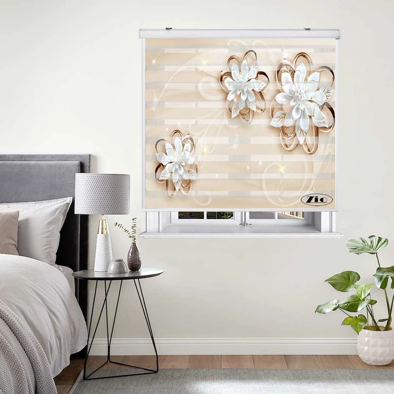 پرده زبرا زیو کد 3D1514 سایز 150x200 سانتی متر