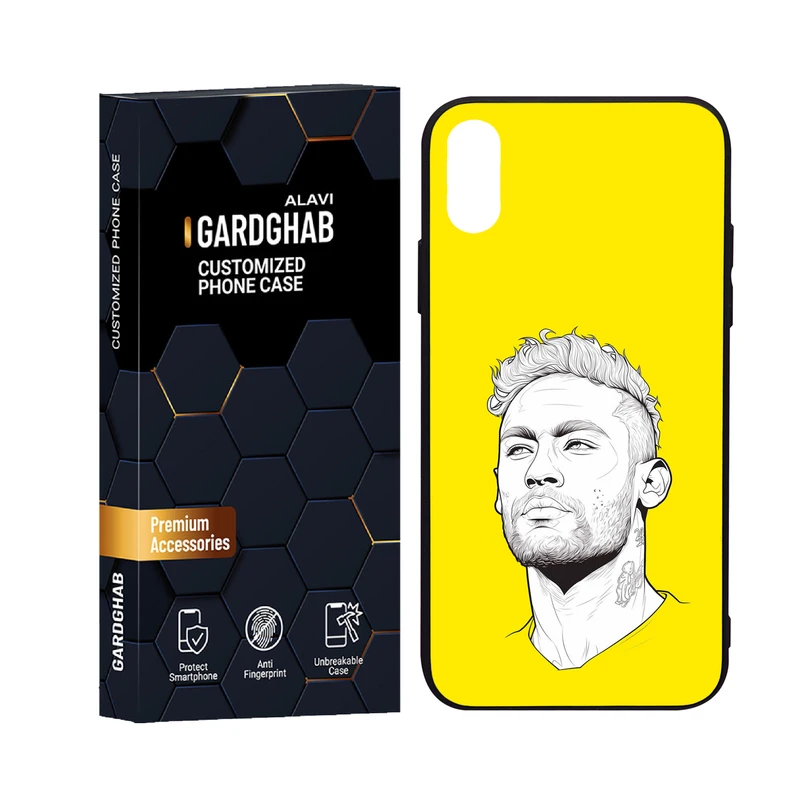 کاور گارد قاب علوی مدل دورژله ای پشت گلس ورزشی مناسب برای گوشی موبایل اپل iPhone X / XS