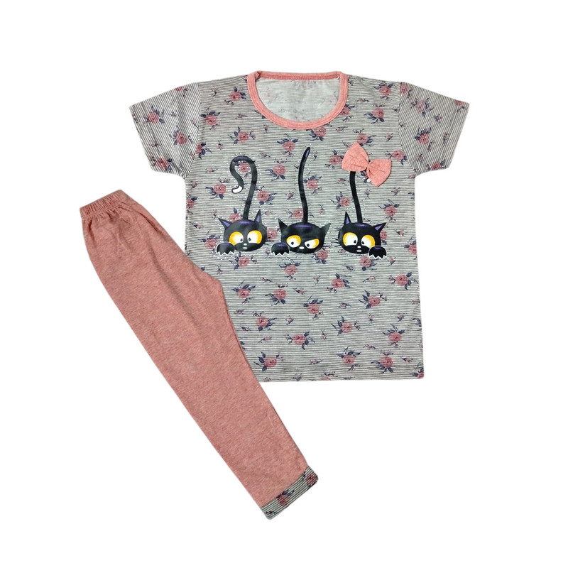 ست تیشرت و شلوارک دخترانه مدل A265