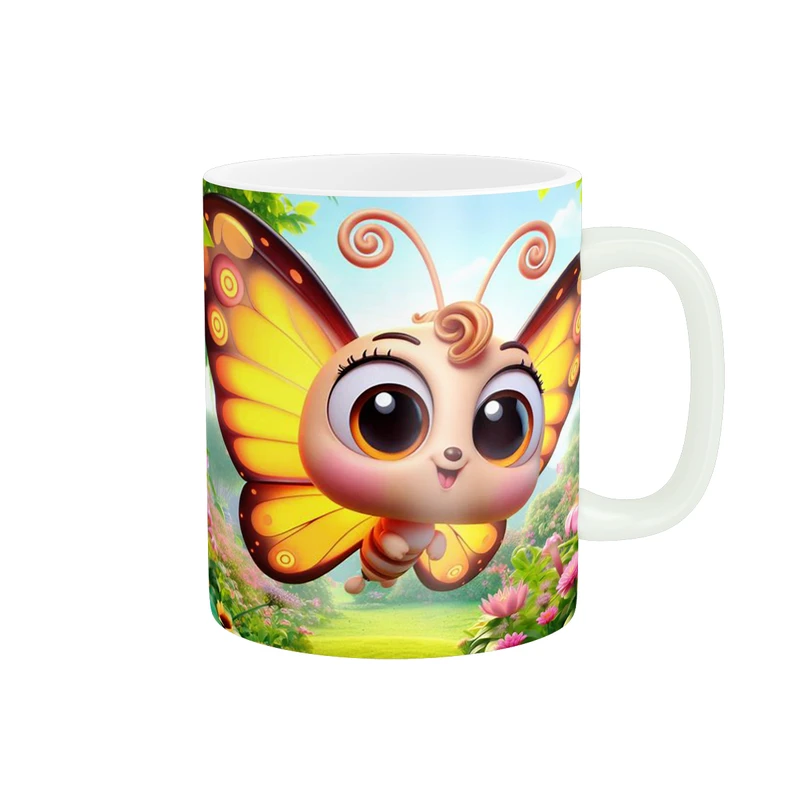 ماگ پاد آفرین طرح پروانه فانتزی کد 1326