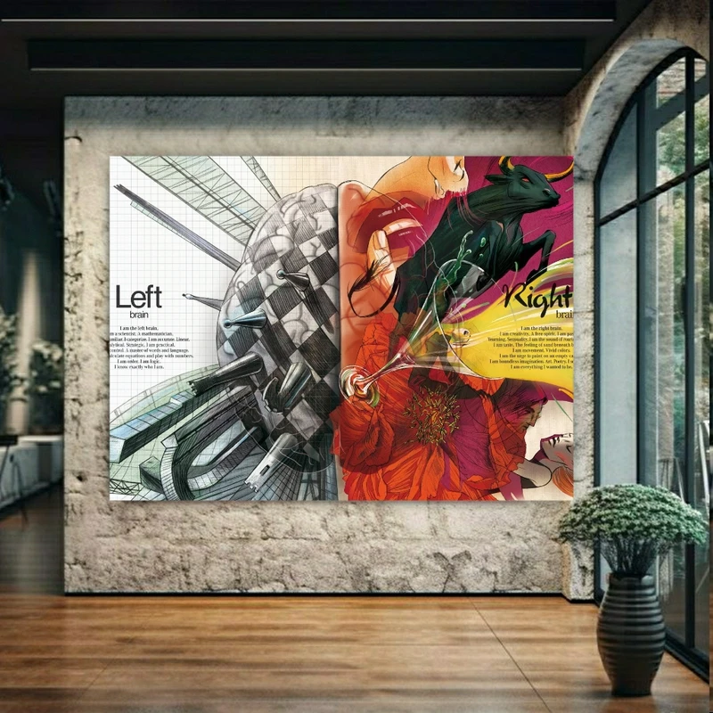 تابلو بوم طرح ساختار مغز انسان کد FP2035