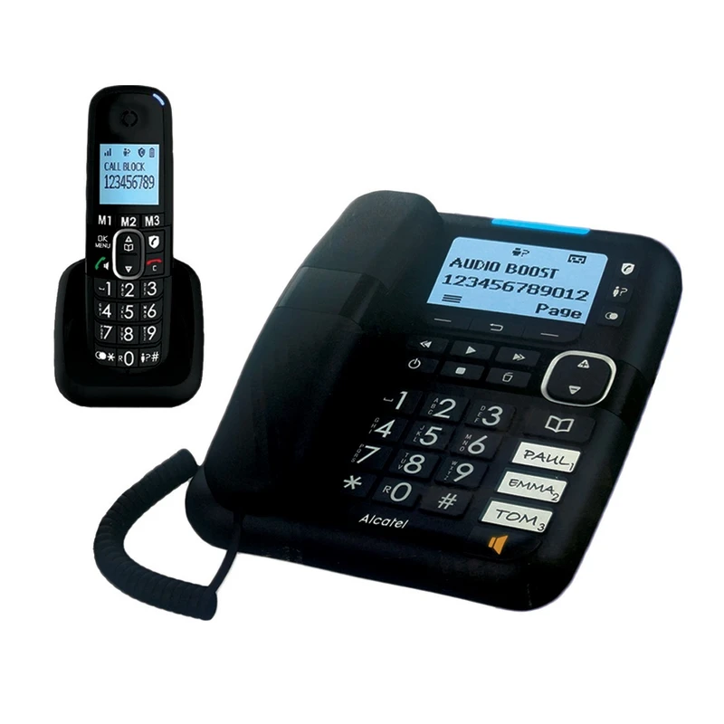 تلفن با سیم آلکاتل مدل XL785 Combo Voice FR به همراه 1 عدد گوشی بی‌ سیم