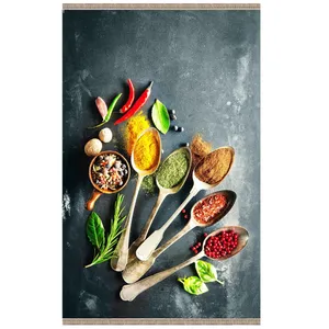 فرش پارچه ای مدل ترمزدار طرح آشپزخانه کد 2