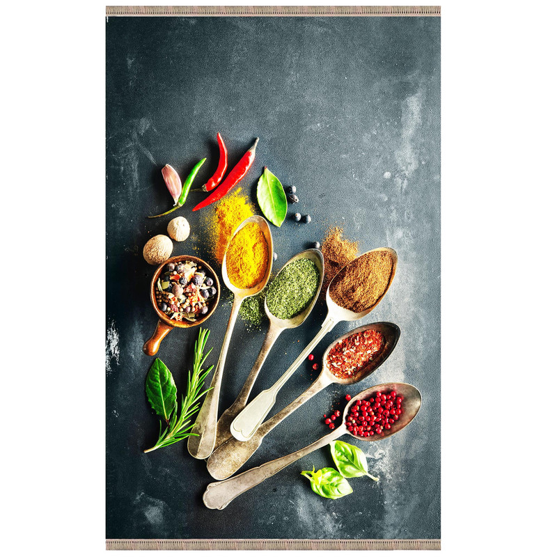 فرش پارچه ای مدل ترمزدار طرح آشپزخانه کد 2