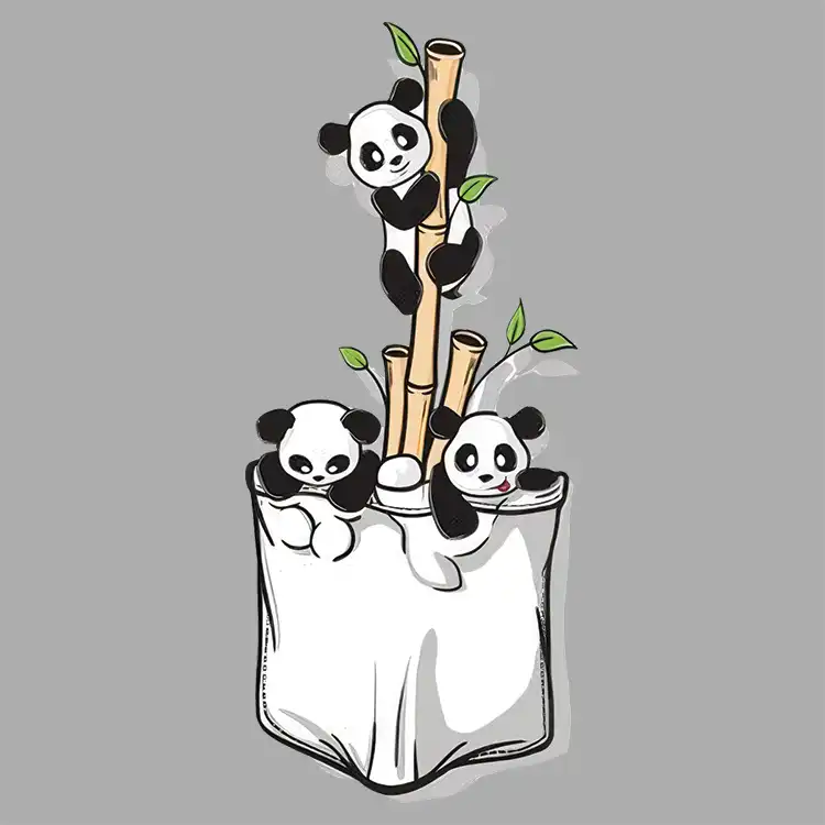 استیکر پارچه و لباس مدل دی تی اف طرح جیبی کد H10.608 مجموعه 5 عددی