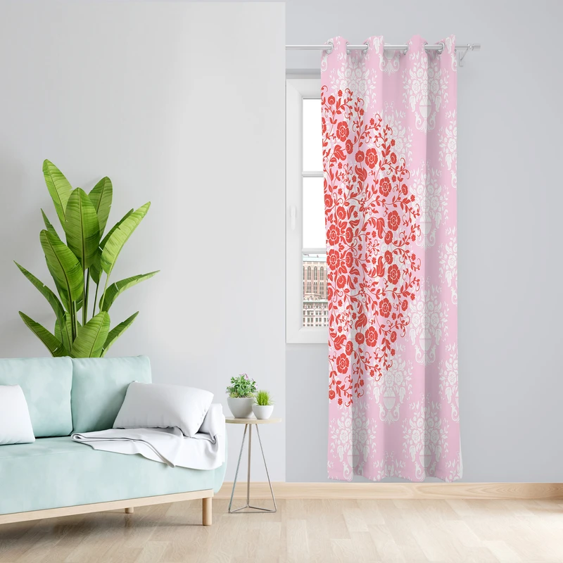  پرده طرح گل مدل مخمل پانچی کد 4072 z سایز 140x200 سانتی متر