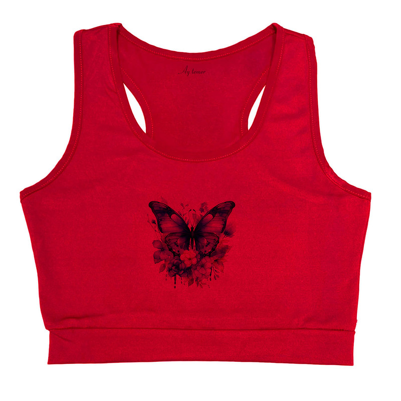 نیم تنه ورزشی زنانه آی تمر مدل پروانه کد 305