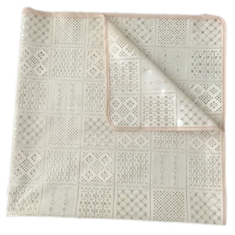 سفره 6 نفره مدل رویال طرح گیپور 140x100 سانتی متر کد 015