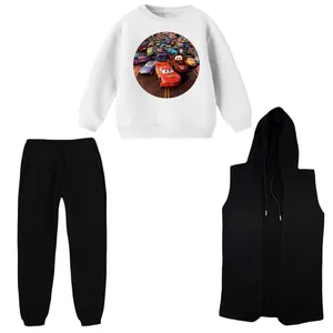 ست 3 تکه لباس راحتی بچگانه مدل ماشین ها کد 1