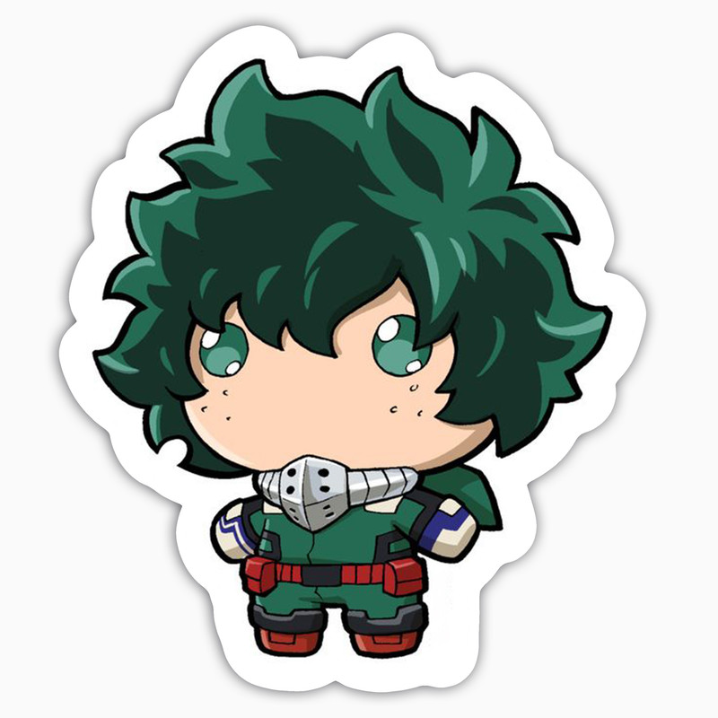 استیکر لپ تاپ و موبایل بووم طرح انیمه My Hero Academy مدل Lil Deku کد BM141