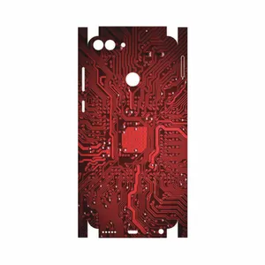 MAHOOT Red Printed Circuit Board-FullSkin Cover Sticker for Huawei P Smart