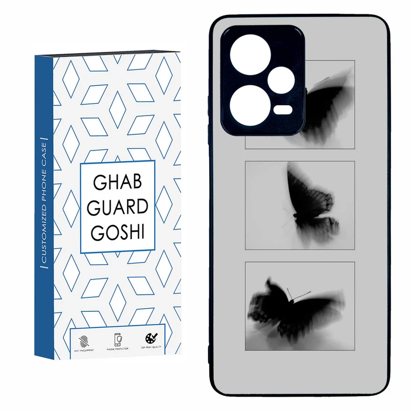 کاور قاب گارد گوشی طرح پروانه کد TPU-178 مناسب برای گوشی موبایل شیائومی  REDMI NOTE 12 PRO 5G