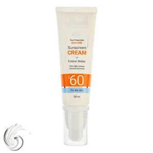 کرم ضد آفتاب بی‌رنگ صورت ثمین SPF 60 مدل Fusion Water ‌محافظ UVA ، UVB مناسب برای پوست‌های چرب حجم 50 میلی‌لیتر