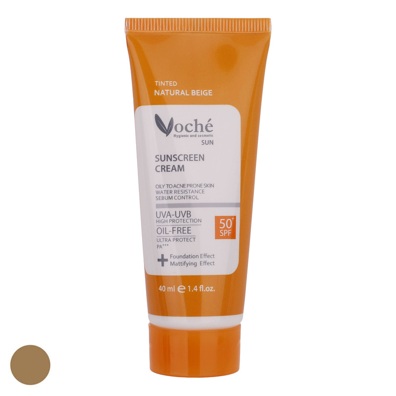 کرم ضد آفتاب رنگی وچه SPF 50 مدل 002 مناسب انواع پوست حجم 40 میلی لیتر