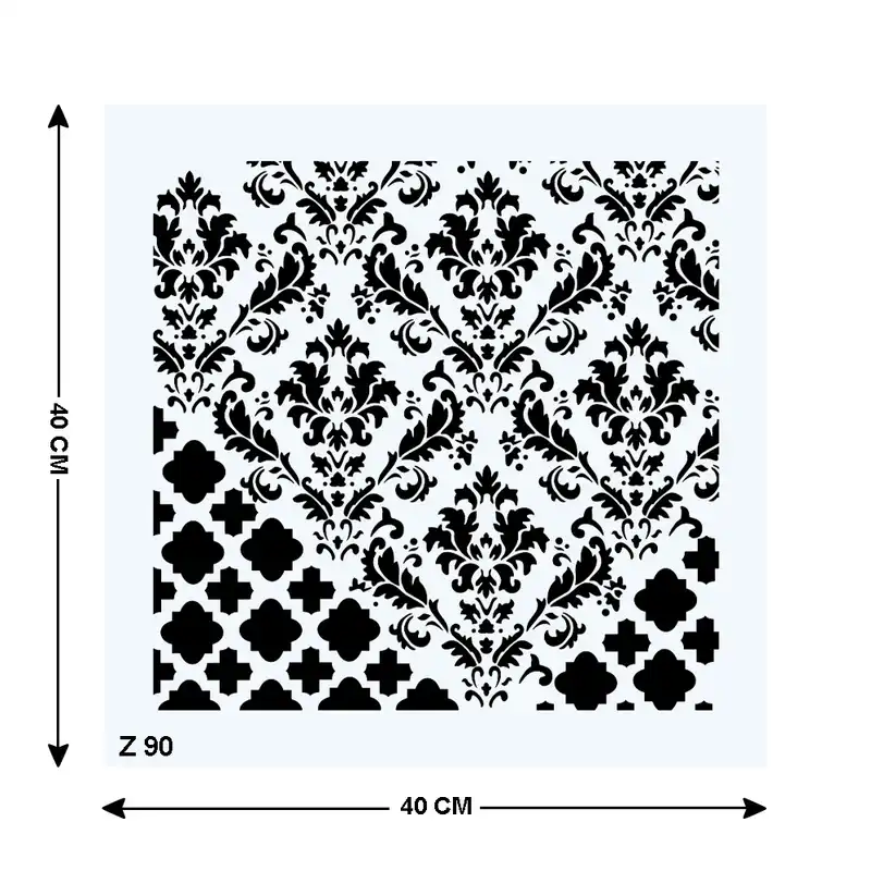شابلون مدل دیواری طرح پرشین کچر کد Z90-40.40