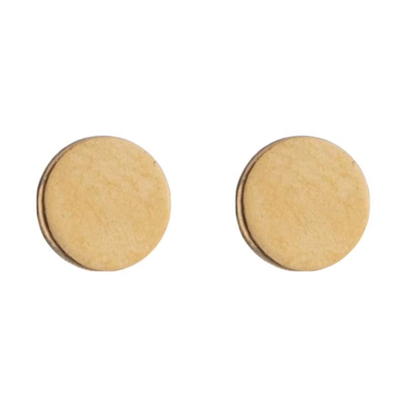 گوشواره میخی طلا 18 عیار دخترانه نیکان گلد مدل دایره