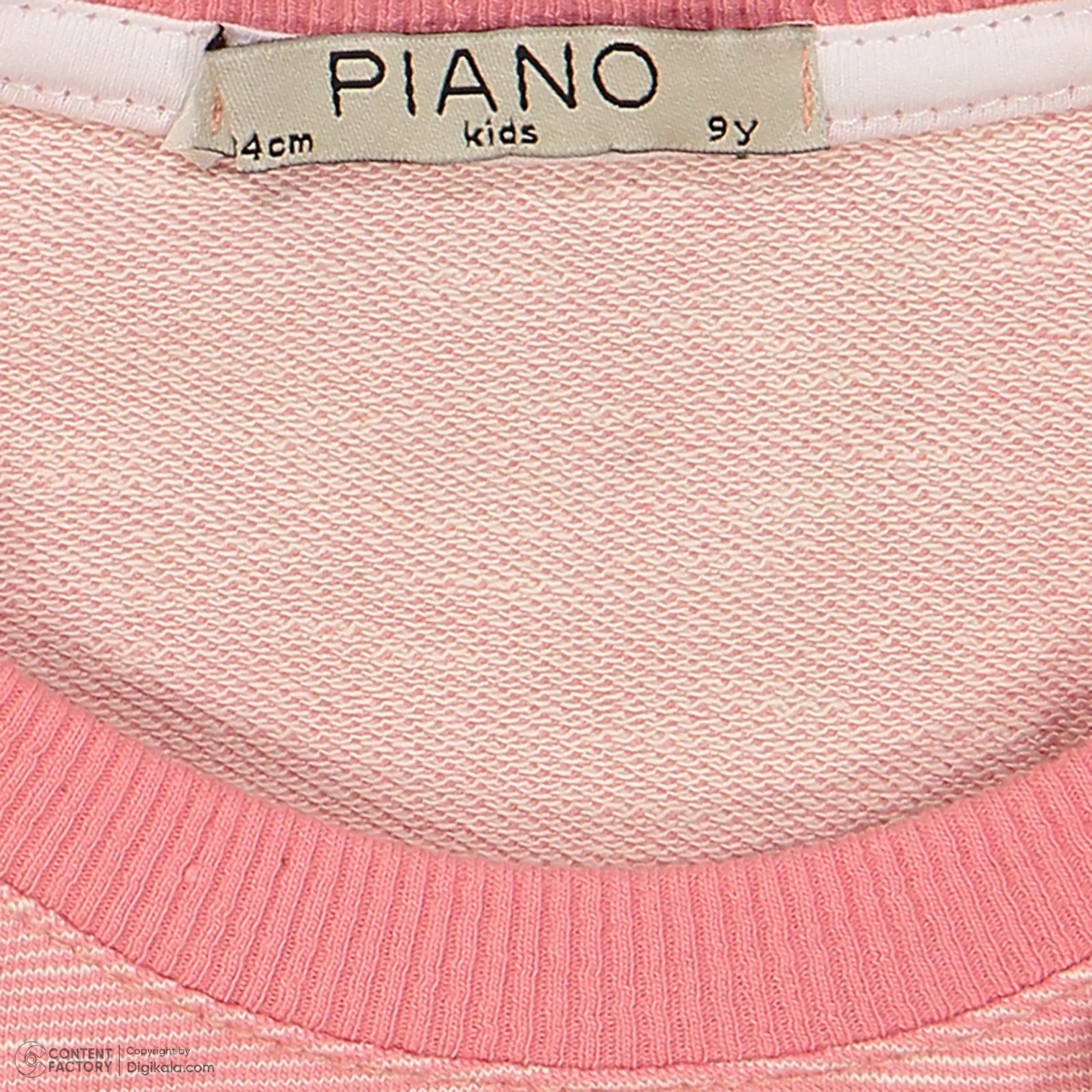 سویشرت دخترانه پیانو مدل 1819 رنگ صورتی -  - 5